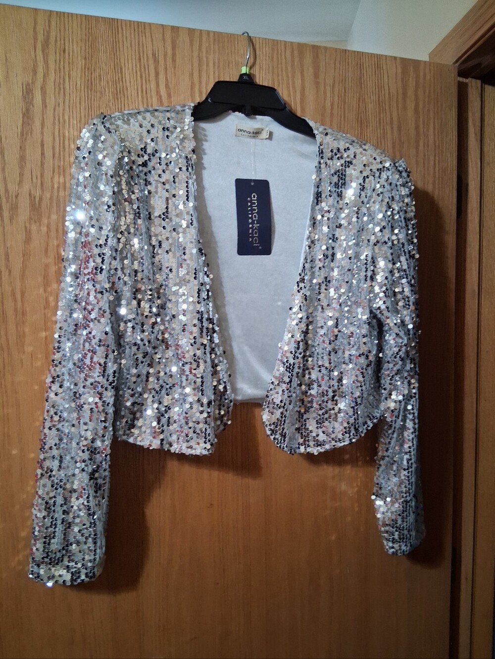 Anna-Kaci Sparkle & Shine Collection short jacket blazer coverup  XXL Glam Party